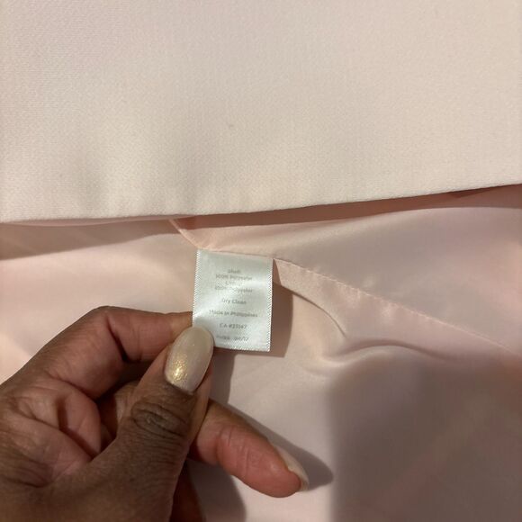 RSVP by Talbots Long Blazer Jacket Womens Size 6 Light Pink Rose Tie Waist Work - Picture 5 of 9